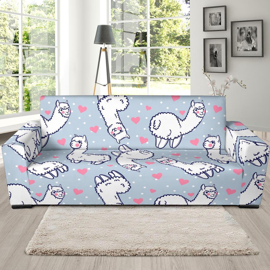 Llama Pattern Print Sofa Covers-grizzshop