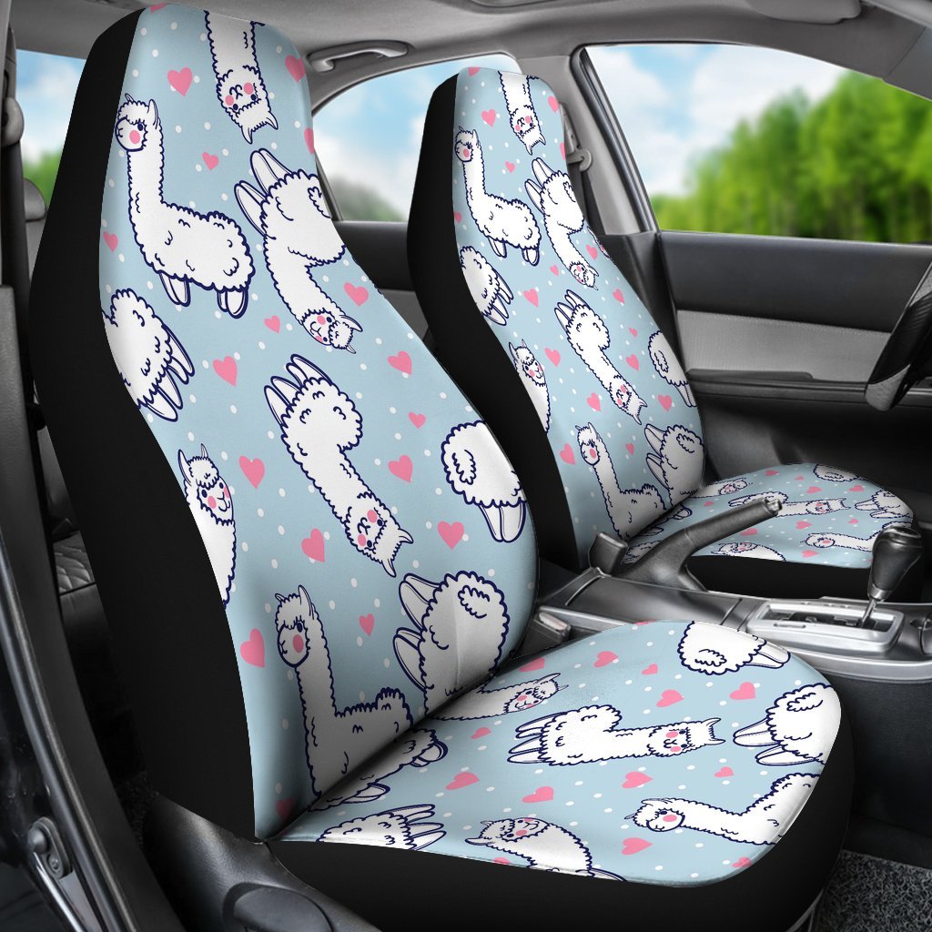 Llama Pattern Print Universal Fit Car Seat Cover-grizzshop