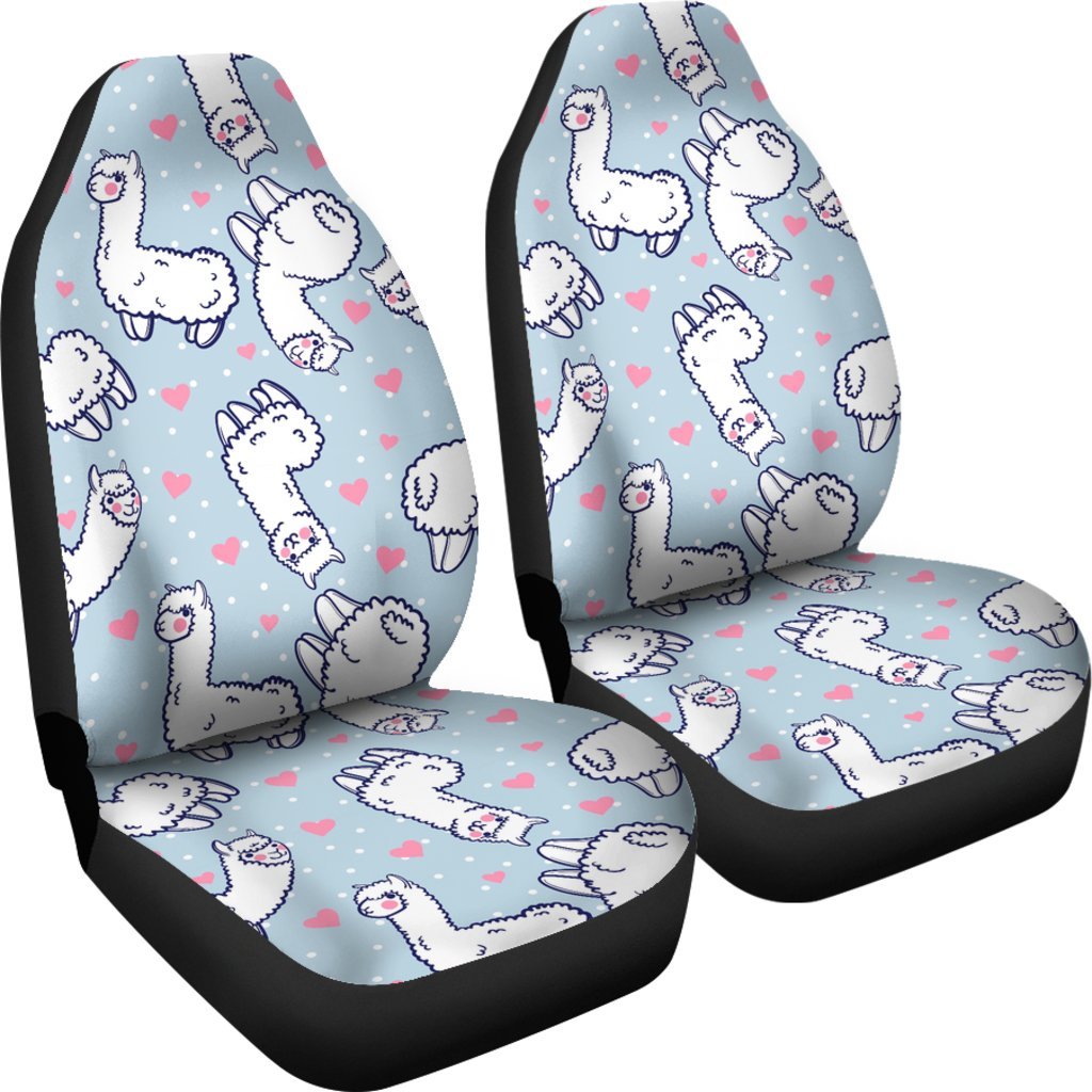 Llama Pattern Print Universal Fit Car Seat Cover-grizzshop