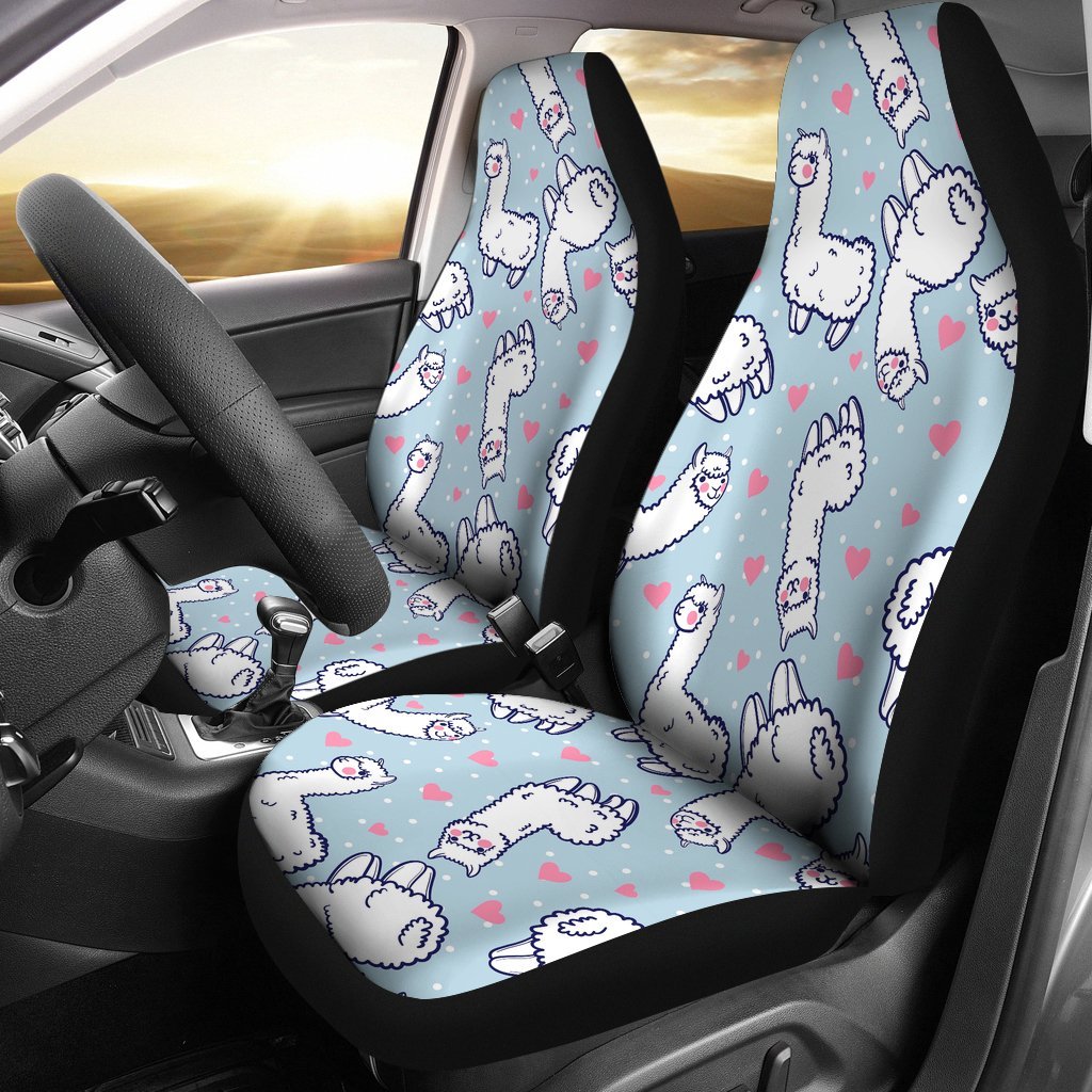 Llama Pattern Print Universal Fit Car Seat Cover-grizzshop