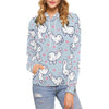 Llama Pattern Print Women Pullover Hoodie-grizzshop