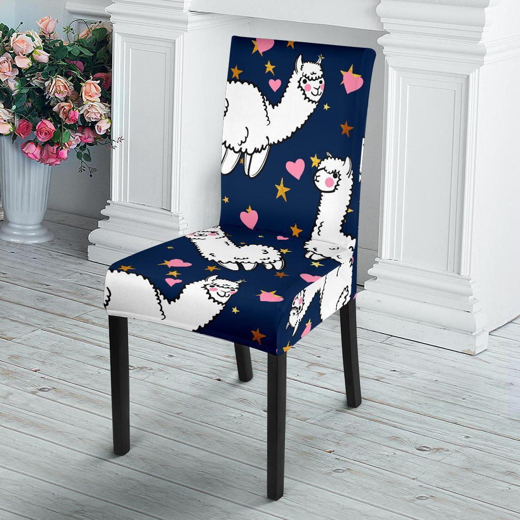 Llama Print Pattern Chair Cover-grizzshop