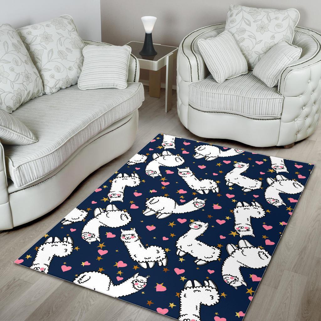 Llama Print Pattern Floor Mat-grizzshop