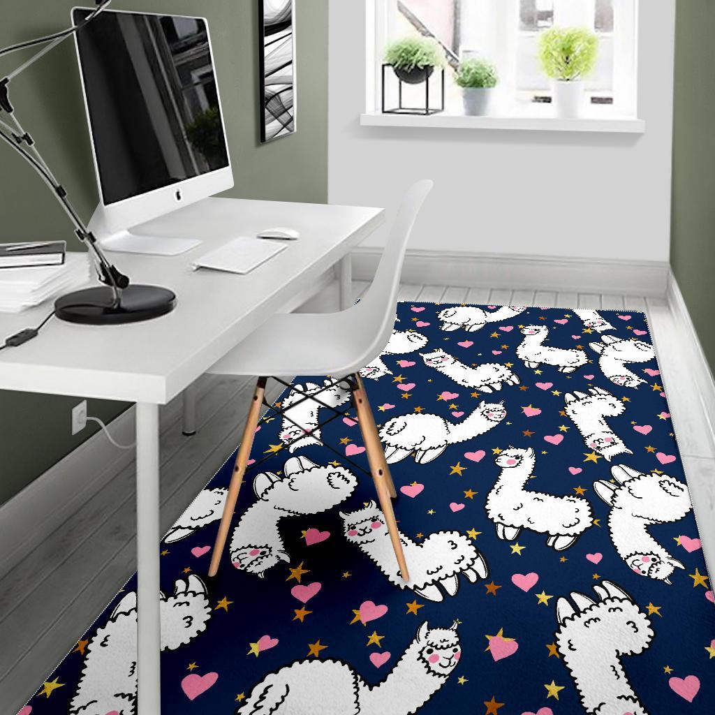 Llama Print Pattern Floor Mat-grizzshop