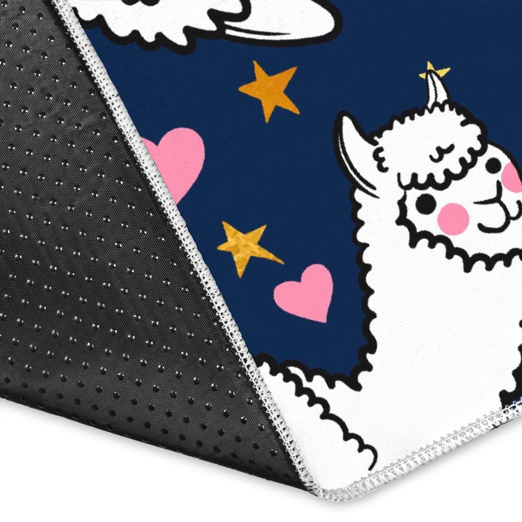 Llama Print Pattern Floor Mat-grizzshop