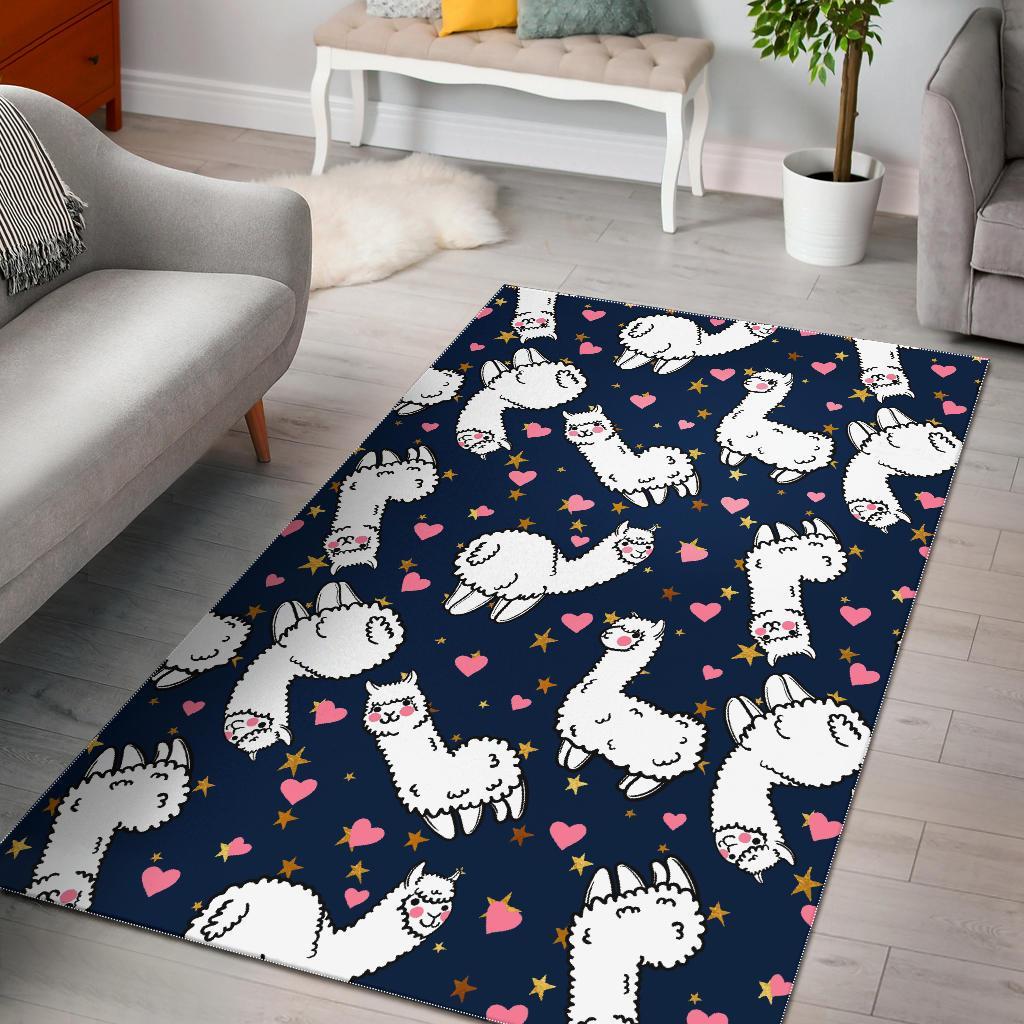 Llama Print Pattern Floor Mat-grizzshop