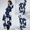 Llama Print Pattern Hooded Blanket-grizzshop