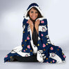 Llama Print Pattern Hooded Blanket-grizzshop