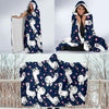 Llama Print Pattern Hooded Blanket-grizzshop