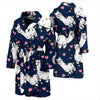 Llama Print Pattern Men Long Robe-grizzshop