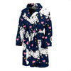 Llama Print Pattern Men Long Robe-grizzshop