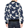 Llama Print Pattern Men's Bomber Jacket-grizzshop