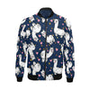 Llama Print Pattern Men's Bomber Jacket-grizzshop