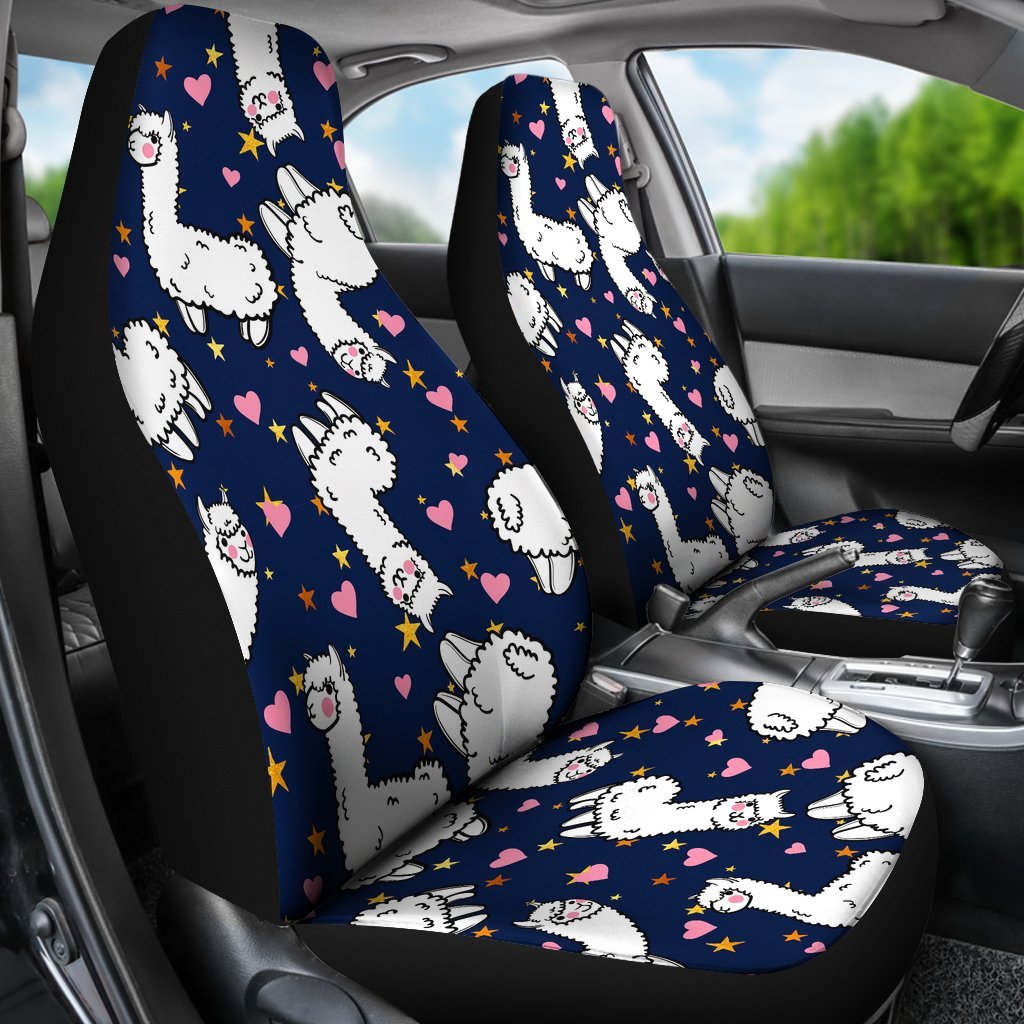 Llama Print Pattern Universal Fit Car Seat Cover-grizzshop