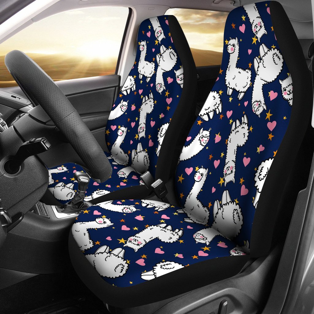 Llama Print Pattern Universal Fit Car Seat Cover-grizzshop