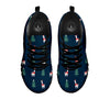 Llama Xmas Print Pattern Black Sneaker-grizzshop