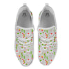 Llama Xmas Santa Claus Print Pattern White Athletic Shoes-grizzshop