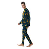 Llama Yellow Print Pattern Men's Pajamas-grizzshop