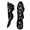 Llama Yellow Print Pattern Muay Thai Shin Guards-grizzshop