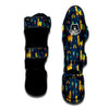 Llama Yellow Print Pattern Muay Thai Shin Guards-grizzshop