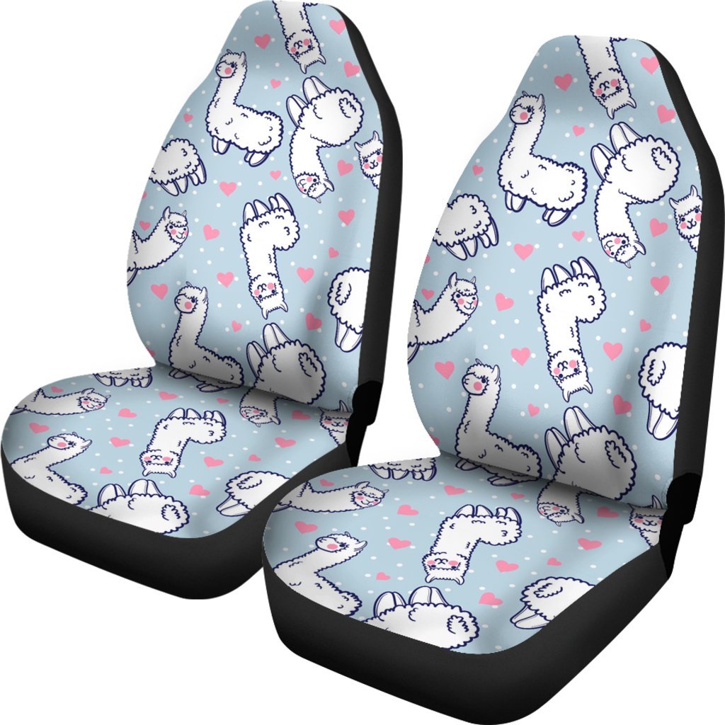 Llama Pattern Print Universal Fit Car Seat Cover-grizzshop