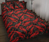 Lobster Black Pattern Print Bed Set Quilt-grizzshop