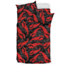 Lobster Black Pattern Print Duvet Cover Bedding Set-grizzshop