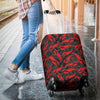 Lobster Black Pattern Print Luggage Cover Protector-grizzshop