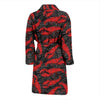 Lobster Black Pattern Print Men Long Robe-grizzshop