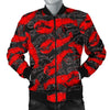 Lobster Black Pattern Print Men's Bomber Jacket-grizzshop