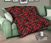 Lobster Black Pattern Print Quilt-grizzshop