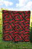 Lobster Black Pattern Print Quilt-grizzshop