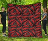 Lobster Black Pattern Print Quilt-grizzshop