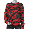 Lobster Black Pattern Print Women's Sweatshirt-grizzshop