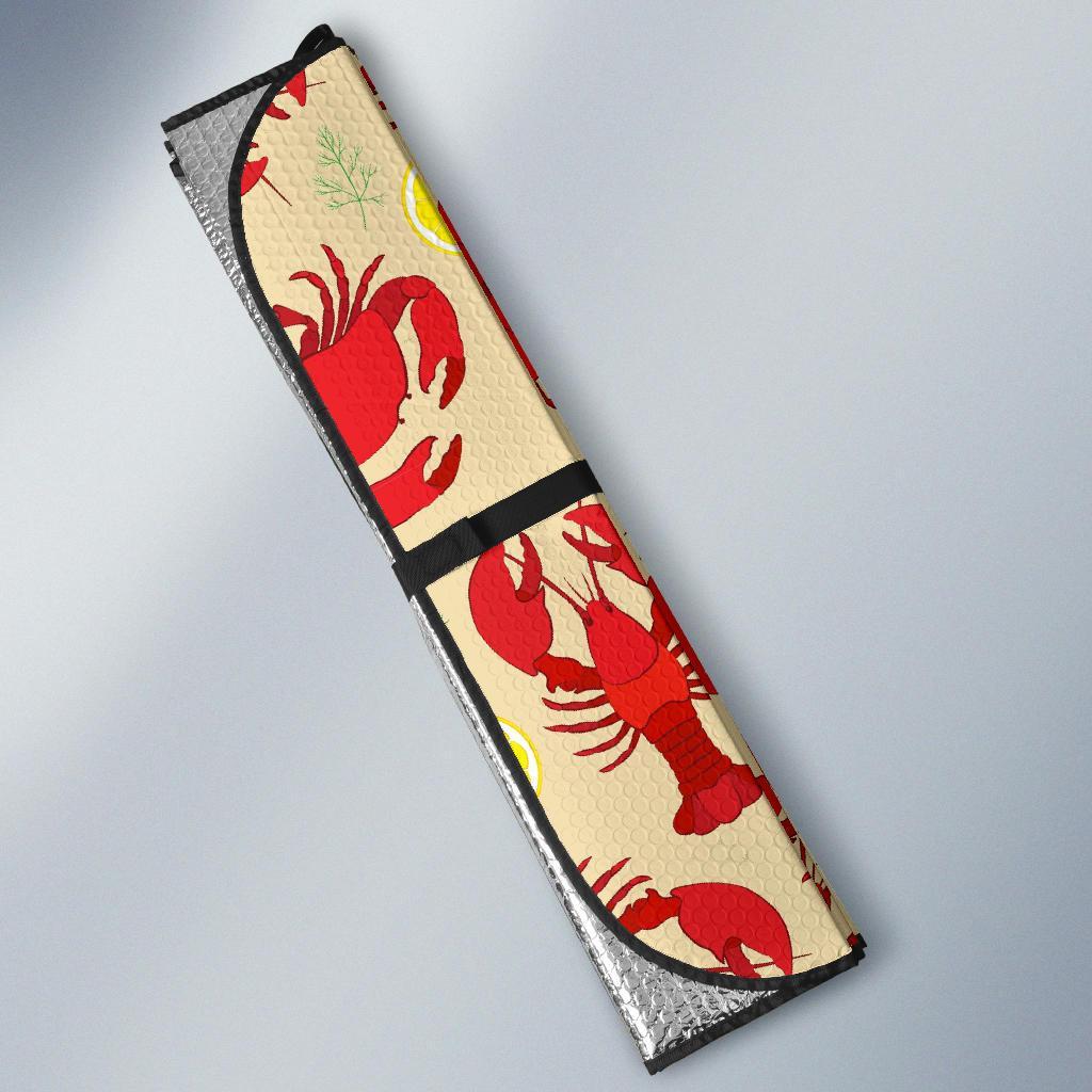 Lobster Crab Pattern Print Car Sun Shade-grizzshop