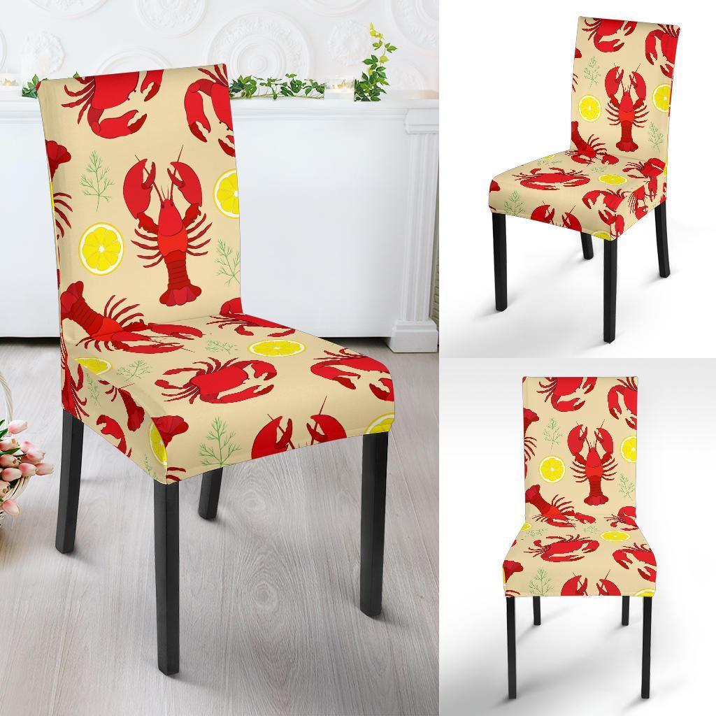 Lobster Crab Pattern Print Chair Cover-grizzshop