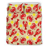 Lobster Crab Pattern Print Duvet Cover Bedding Set-grizzshop