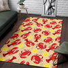 Lobster Crab Pattern Print Floor Mat-grizzshop