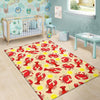 Lobster Crab Pattern Print Floor Mat-grizzshop