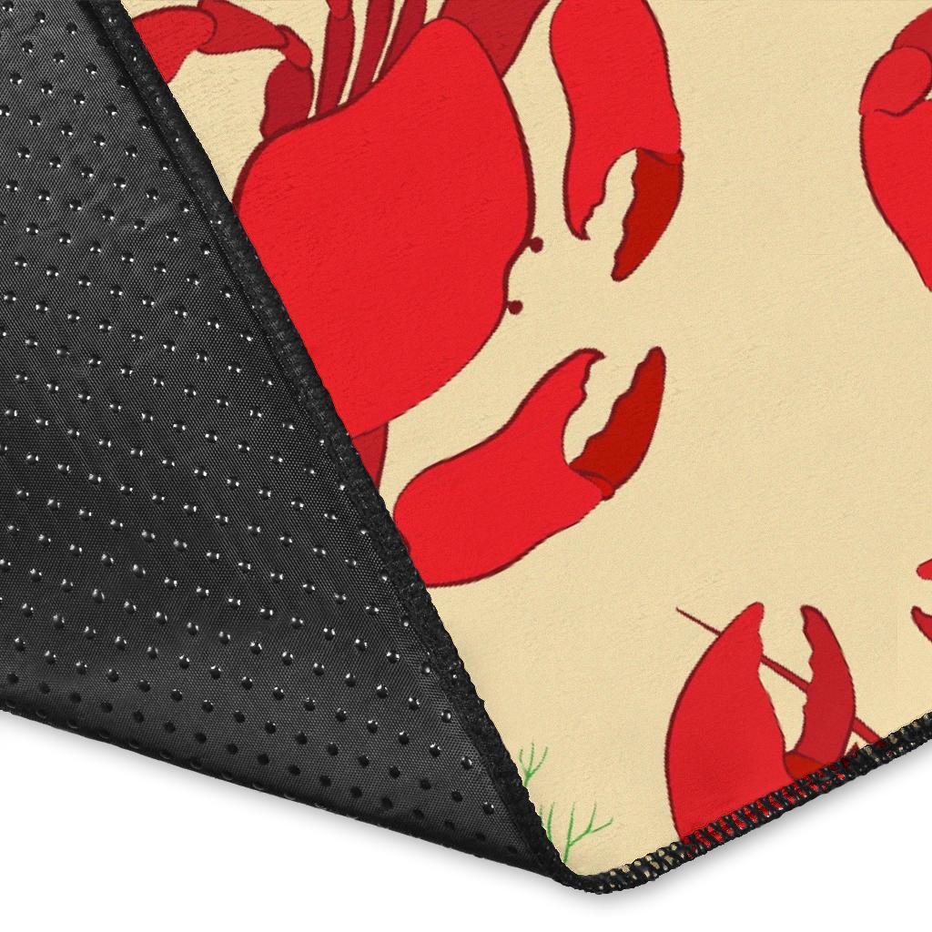 Lobster Crab Pattern Print Floor Mat-grizzshop