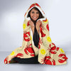 Lobster Crab Pattern Print Hooded Blanket-grizzshop