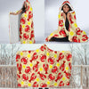 Lobster Crab Pattern Print Hooded Blanket-grizzshop