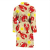 Lobster Crab Pattern Print Men Long Robe-grizzshop