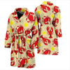 Lobster Crab Pattern Print Men Long Robe-grizzshop