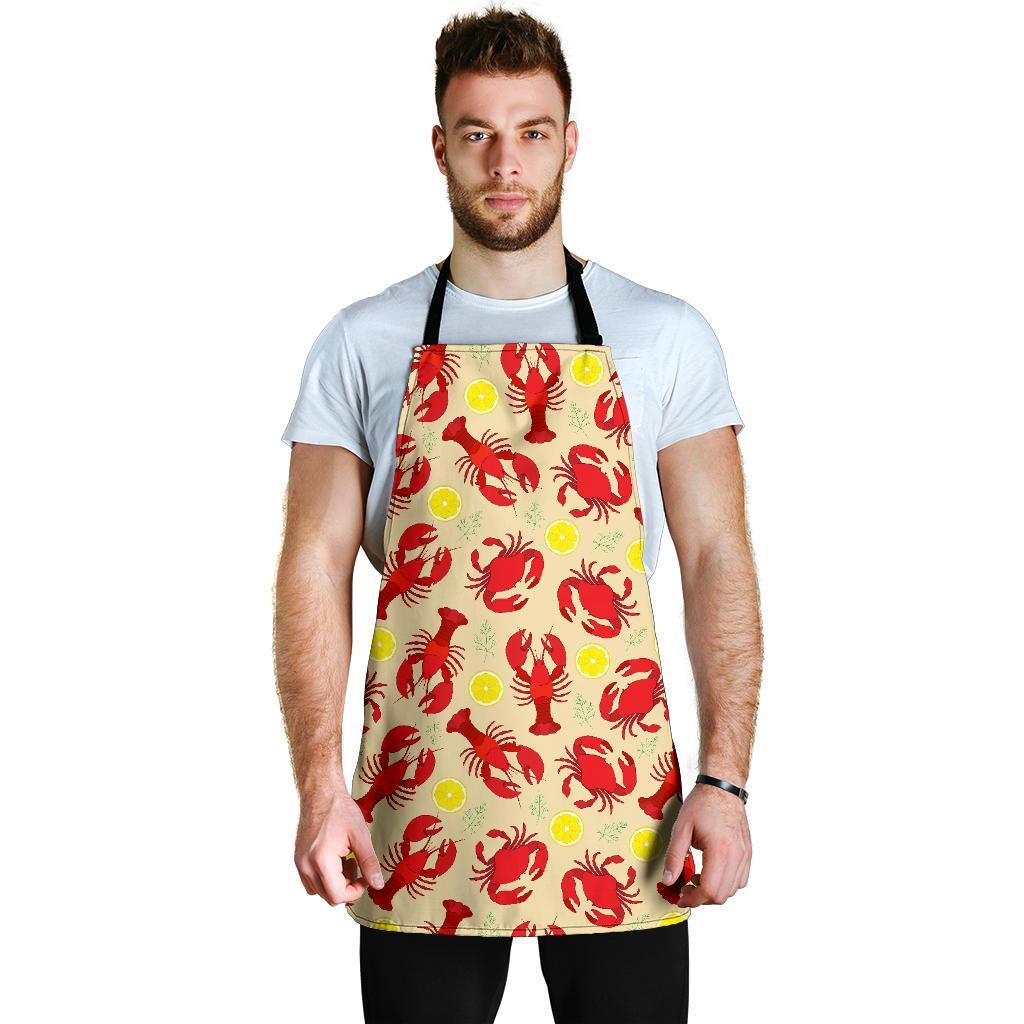 Lobster Crab Pattern Print Men's Apron-grizzshop