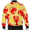 Lobster Crab Pattern Print Men's Bomber Jacket-grizzshop