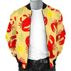 Lobster Crab Pattern Print Men's Bomber Jacket-grizzshop