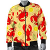 Lobster Crab Pattern Print Men's Bomber Jacket-grizzshop