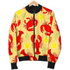 Lobster Crab Pattern Print Men's Bomber Jacket-grizzshop