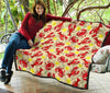 Lobster Crab Pattern Print Quilt-grizzshop